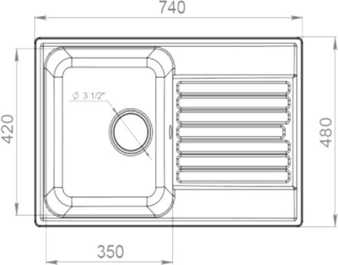 Кухонная мойка GranFest QUARZ Z-78 (песочный) - фото2