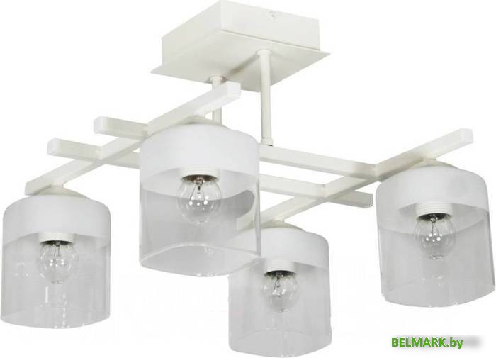 Люстра средней высоты Элетех Базиль 141 НПБ 01-4х60-124 Е27 1005404980 (белый муар) - фото