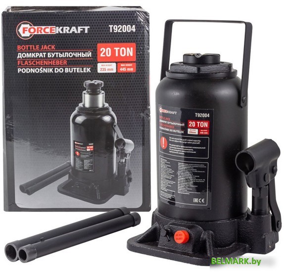 Бутылочный домкрат ForceKraft FK-T92004(DS) 20т - фото