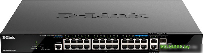Управляемый коммутатор 3-го уровня D-Link DGS-1520-28MP/A1A - фото