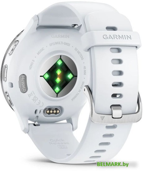 Умные часы Garmin Venu 3 (белый, с силиконовым ремешком) - фото2