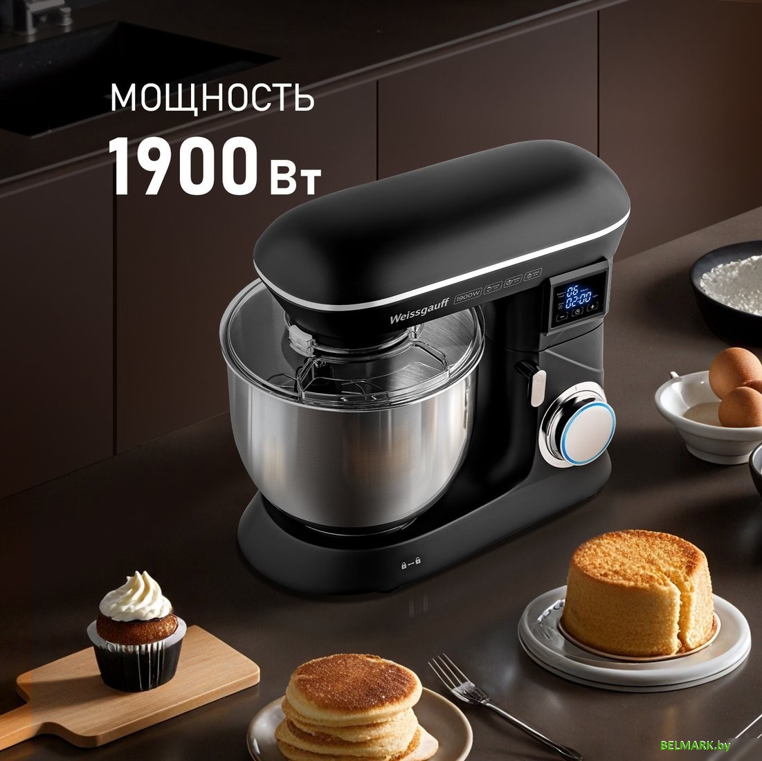 Планетарный миксер Weissgauff WSM 147 PDB Metal Gear Silent - фото2