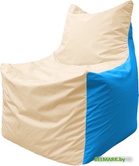 Кресло-мешок Flagman Фокс Ф2.1-149 (слоновая кость/голубой) - фото