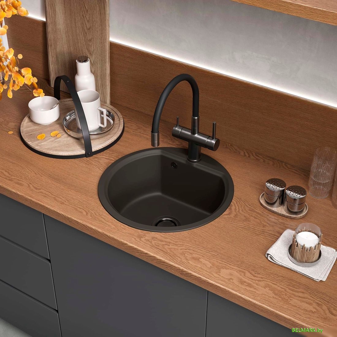 Кухонная мойка Reflexion Start RX0844BL - фото