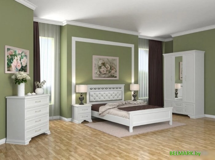 Комод Bravo Мебель Грация 4ящ (белый-белый) - фото