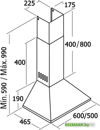 Кухонная вытяжка CATA V3-S600 BR - фото2