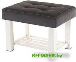 Банкетка AMC Lux 4 с полкой ткань бежевый/коричневый/бежевый 4.2Б60323 - фото