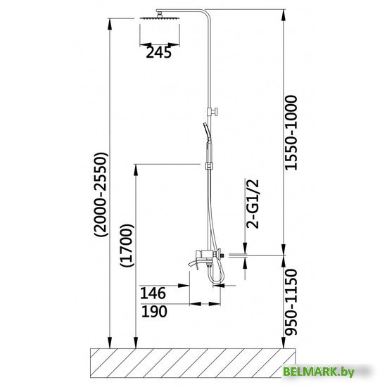 Душевая система Hansen 33244F - фото2