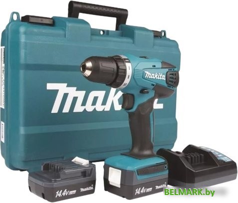 Ударная дрель-шуруповерт Makita HP347DWE (с 2-мя АКБ, кейс) - фото