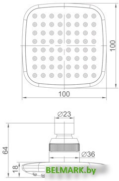 Верхний душ Ledeme L19 - фото2