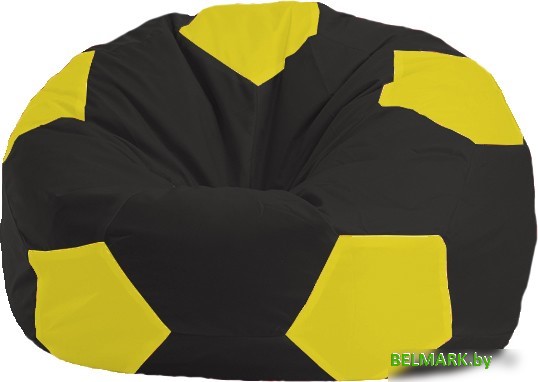 Кресло-мешок Flagman Мяч Стандарт М1.1-396 (черный/желтый) - фото