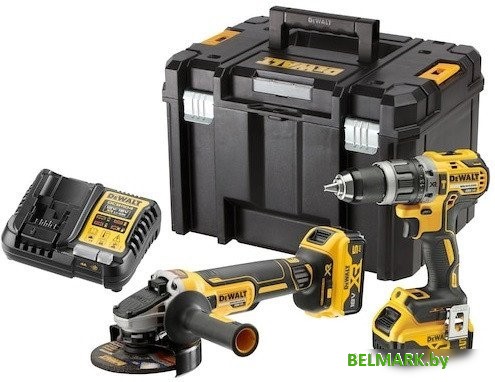 DeWalt DCK2080P2T (шуруповерт, болгарка, 2 АКБ, кейс) - фото