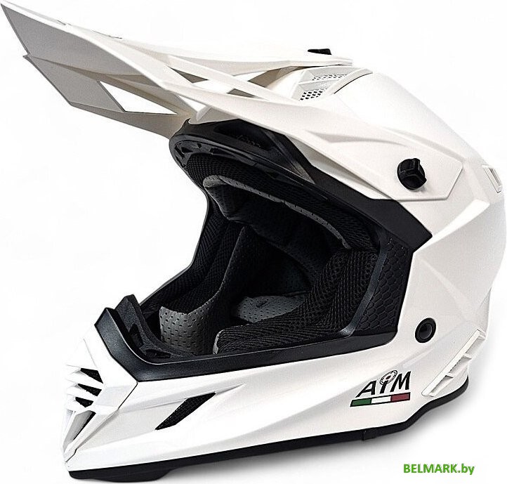 Мотошлем AIM RH855 Fiber Glass RH855-007-XL (XL, белый глянец) - фото