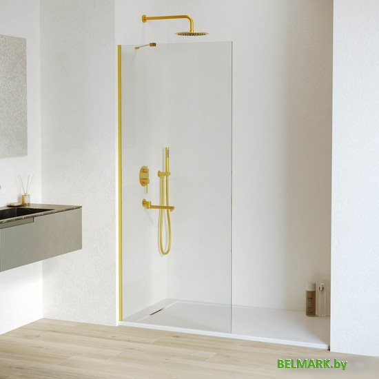 Душевая стенка RGW WA-110Gb 351011008-16 80 (золото brush/прозрачное стекло) - фото
