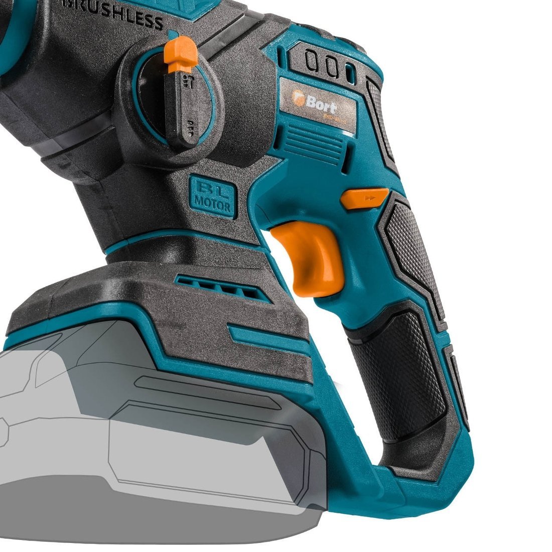 Перфоратор Bort BHD-18Li-0 93413441 (без АКБ) - фото2