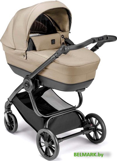 Универсальная коляска CAM Infinito (2 в 1, бежевый/рама матовый черный) - фото