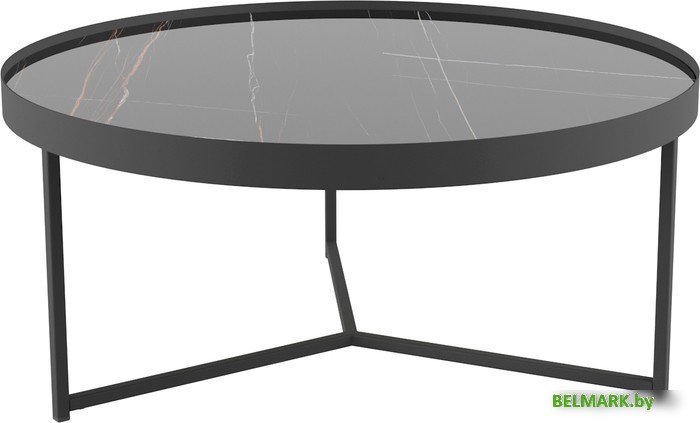 Журнальный столик Калифорния мебель Ориндж (сахара нуар/черный матовый) - фото