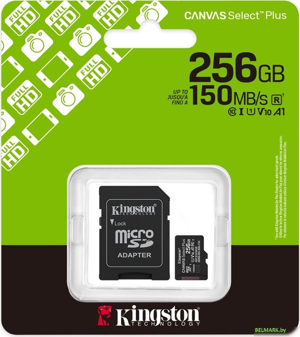 Карта памяти Kingston Canvas Select Plus microSDXC 256GB SDCS3/256GB (с адаптером) - фото2
