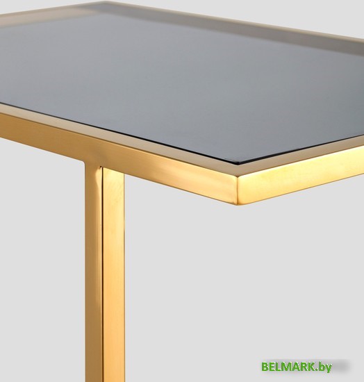 Консольный стол Stool Group Бостон 50x32 EET-061-TG-SK (стекло Smoke/сталь золото) - фото2