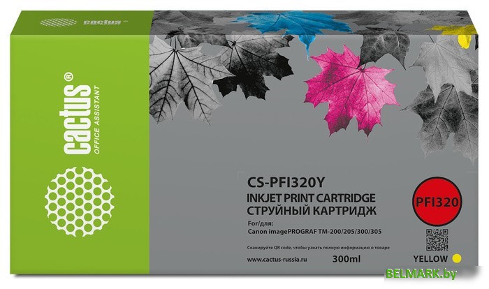 Картридж CACTUS CS-PFI320Y (аналог Canon PFI320Y) - фото