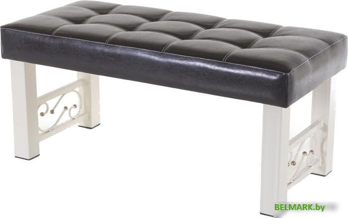 Банкетка AMC Lux 5 кожзам бежевый/коричневый 5.1А10032 - фото