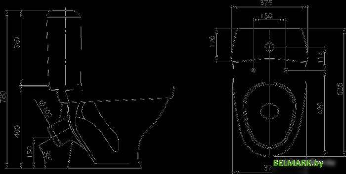 Унитаз Santeri Вест Стандарт (1.P201.8.S00.00B.F) - фото2