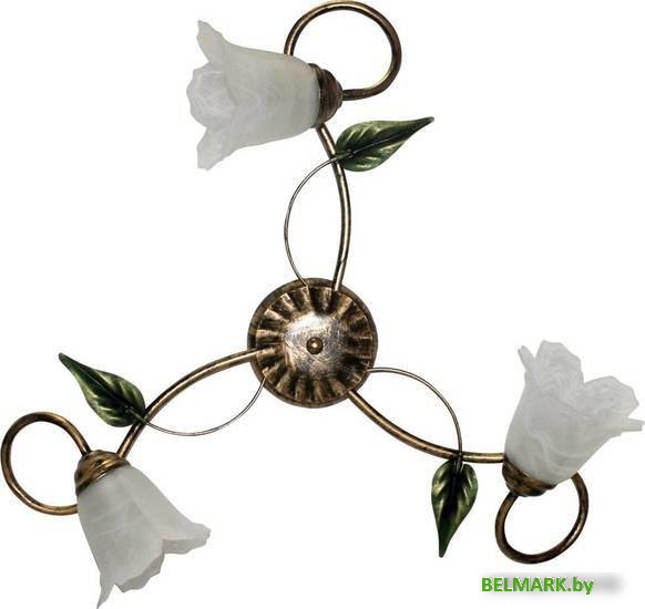 Припотолочная люстра Элетех Флорин 131 НПБ 01-3х60-168 Е14 1005404182 (черный/золото) - фото