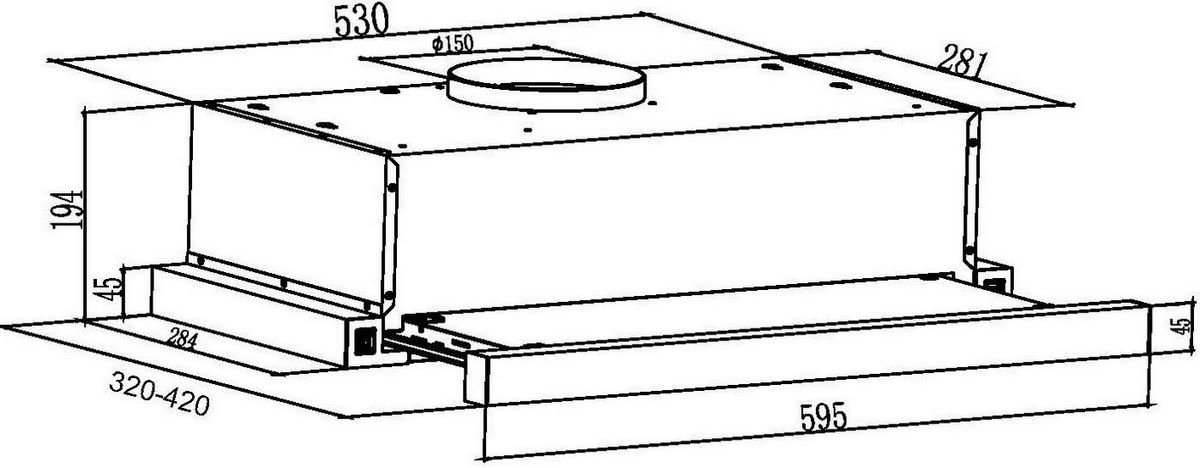 Кухонная вытяжка Schtoff TF-5260 GWH (белый) - фото2