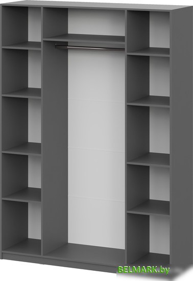 Шкаф распашной NN мебель ШК 5 1600 00-00111963 (графит серый) - фото2