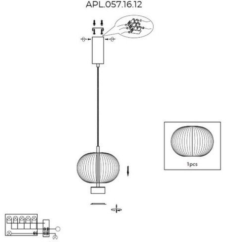 Подвесная люстра Aployt APL.057.16.12 - фото2