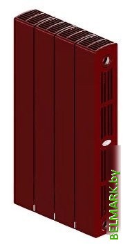Биметаллический радиатор Rifar SUPReMO 500 (4 секции, бордо) - фото