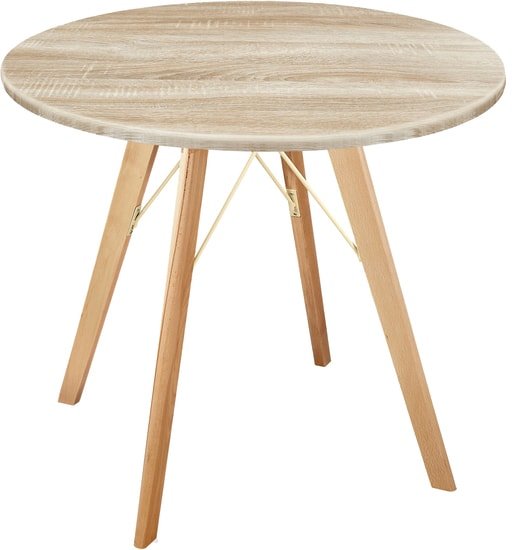 Кухонный стол Sheffilton SHT-TU9/80 МДФ (прозрачный лак/дуб сонома светлый) - фото