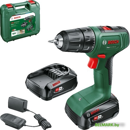 Дрель-шуруповерт Bosch EasyDrill 18V-40 06039D8002 (с 2-мя АКБ 1.5 Ah, кейс) - фото