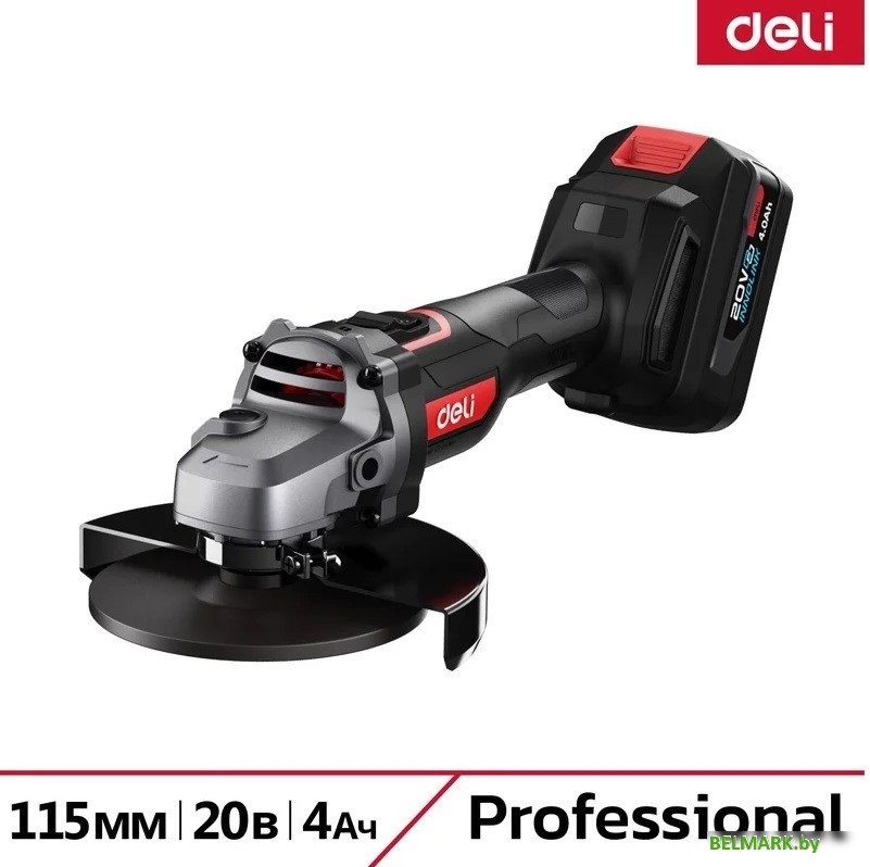 Угловая шлифмашина Deli DE-JM20-3D4 (с 2-мя АКБ, сумка) - фото