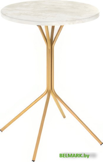 Журнальный столик Sheffilton SHT-CT12-1 (золото/бетон хафит) - фото