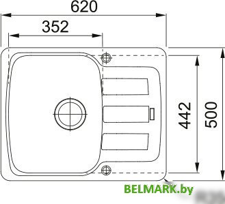 Кухонная мойка Franke Antea AZG 611-62 114.0676.255 (оникс) - фото2