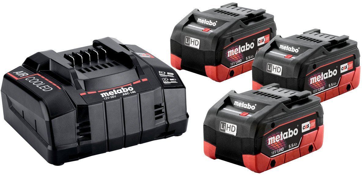 Аккумулятор с зарядным устройством Metabo 685074000 (18В/3x5.5 Ah +12-36В) - фото