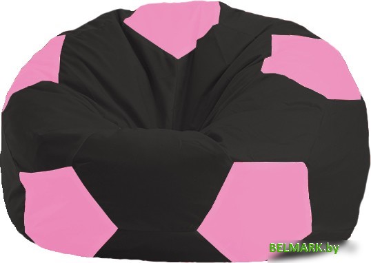 Кресло-мешок Flagman Мяч Стандарт М1.1-469 (черный/розовый) - фото
