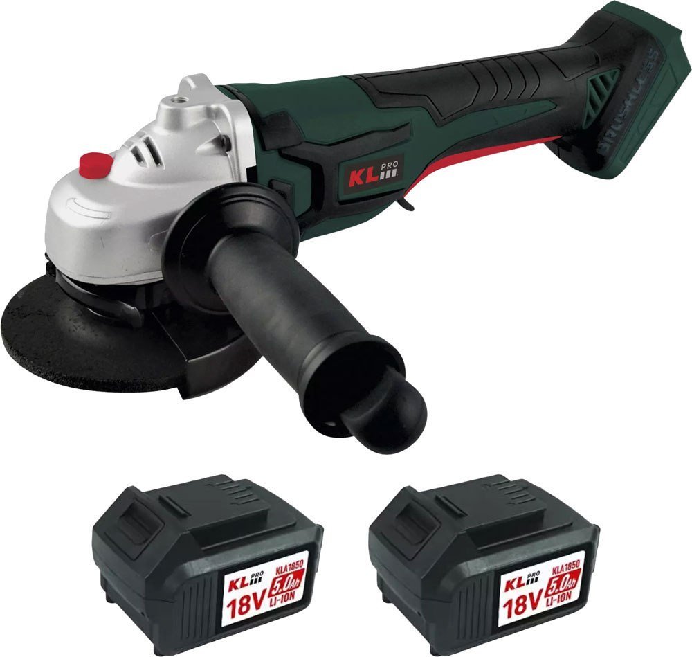 Угловая шлифмашина KLPRO KLAT18B-50 (с 2-мя АКБ, сумка) - фото