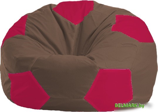 Кресло-мешок Flagman Мяч Стандарт М1.1-331 (коричневый/малиновый) - фото