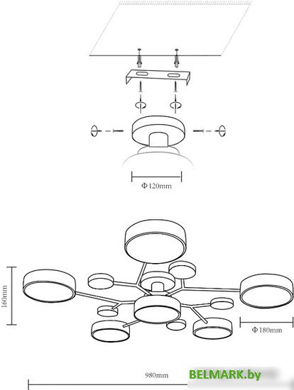 Люстра средней высоты Velante 446-207-06 - фото2