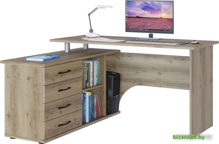 Компьютерный стол Сокол КСТ-109 левый (дуб делано) - фото