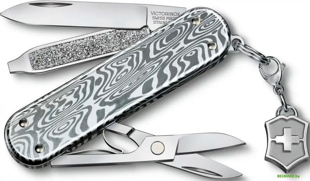 Мультитул Victorinox Classic Brilliant Damast 0.6221.34 (серебристый) - фото