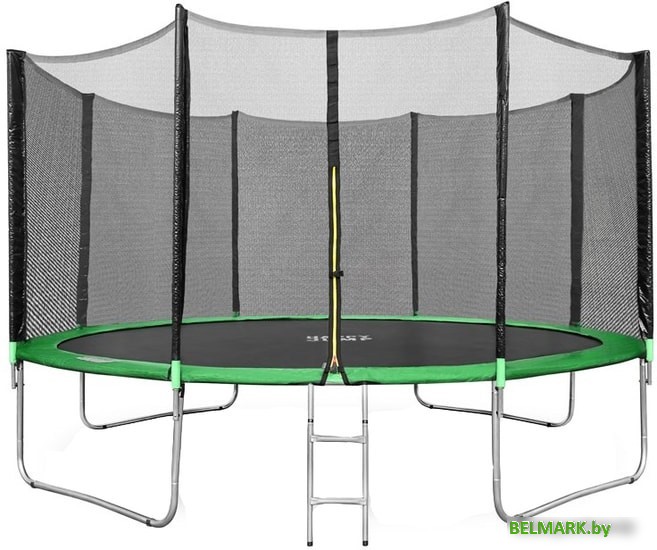 Батут Happy Jump 14ft Pro 435 см с внешней сеткой и лестницей - фото