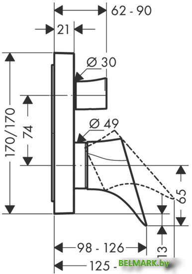 Смеситель Axor Starck Organic 12415000 - фото2