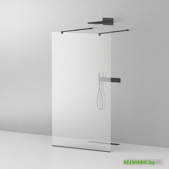 Душевая стенка Cezares LIBERTA-L-2-90-C-NERO - фото