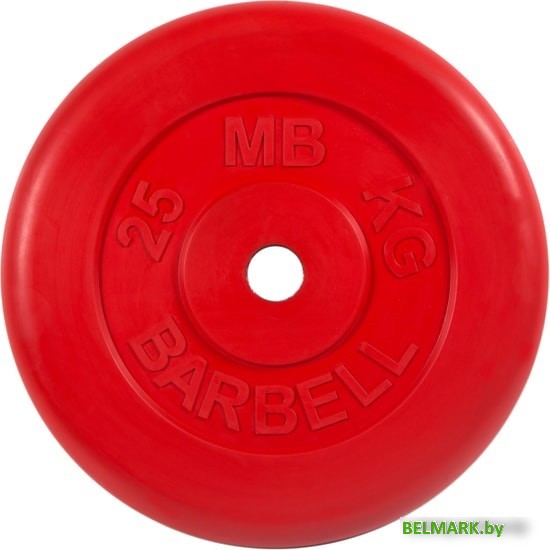 Диск MB Barbell Стандарт 31 мм (1x25 кг, красный) - фото