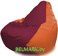 Кресло-мешок Flagman Груша Супер Мега 4XL Г5.1-307 (бордовый/оранжевый) - фото