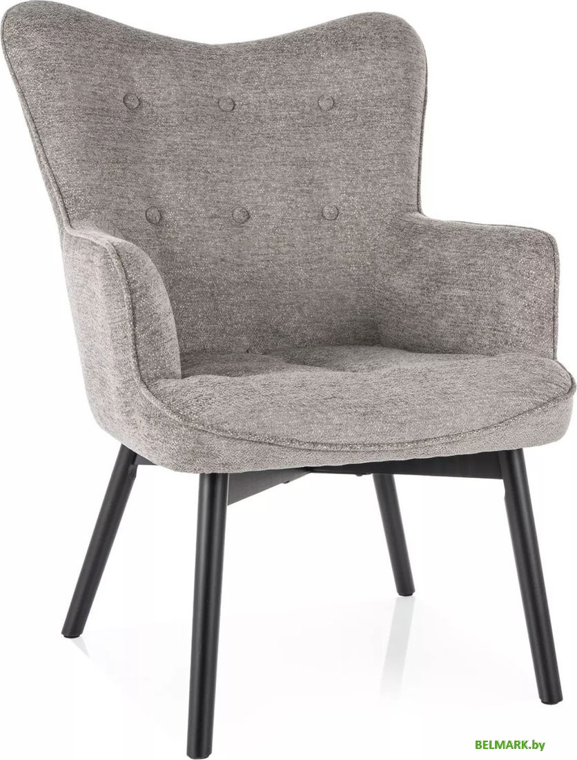 Интерьерное кресло Signal Carmen Raven 07 (серый/черный мат) - фото