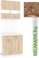 Готовая кухня Кортекс-мебель Корнелия Экстра 80р1ш (дуб сонома/мадрид) - фото